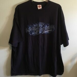 Harley-Davidson Navy Tee with Blue Flame Logo